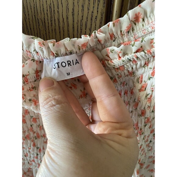 Storia Smocked Strapped Floral Dress Size‎ M - Picture 4 of 8